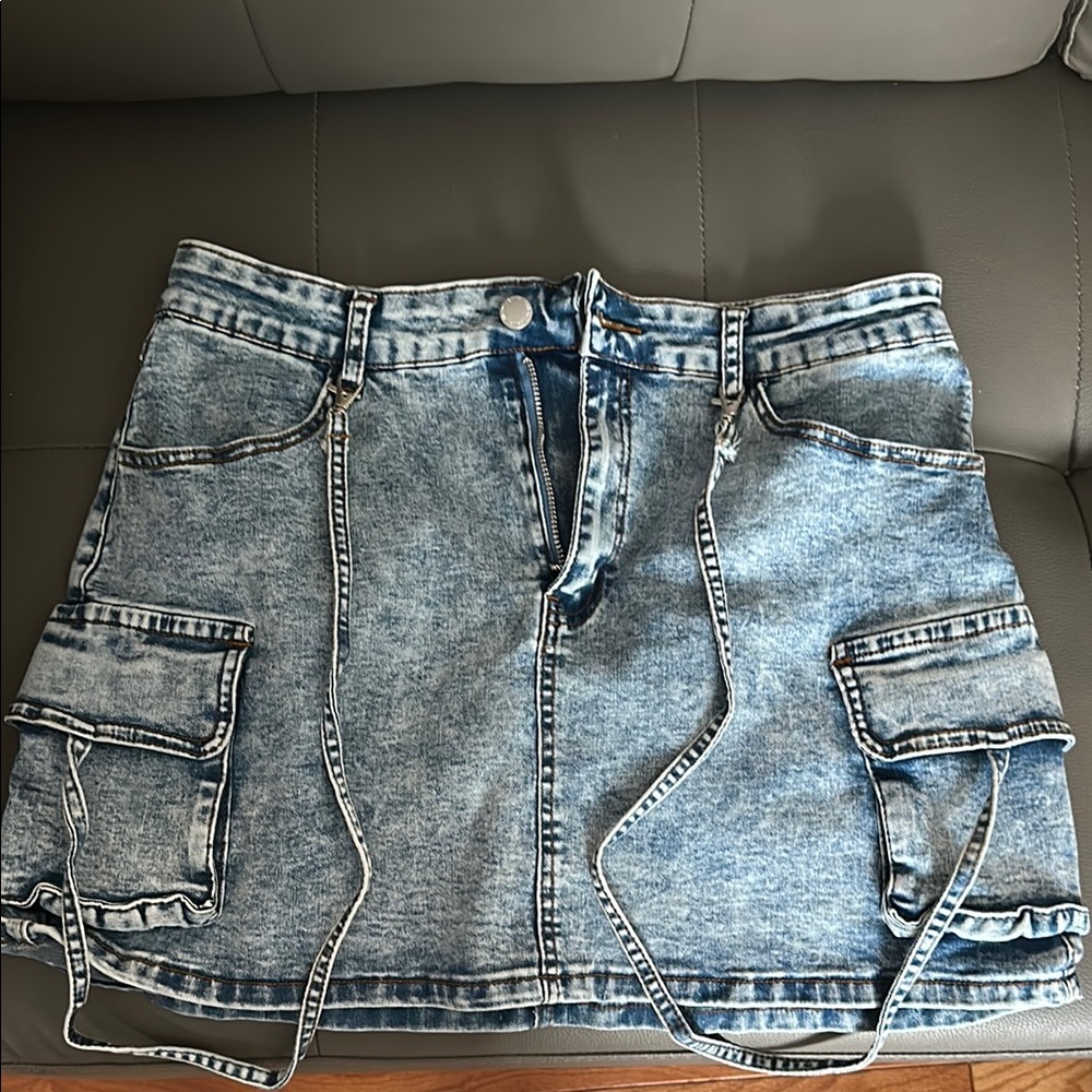 SHEIN Blue Denim Mini Skirt